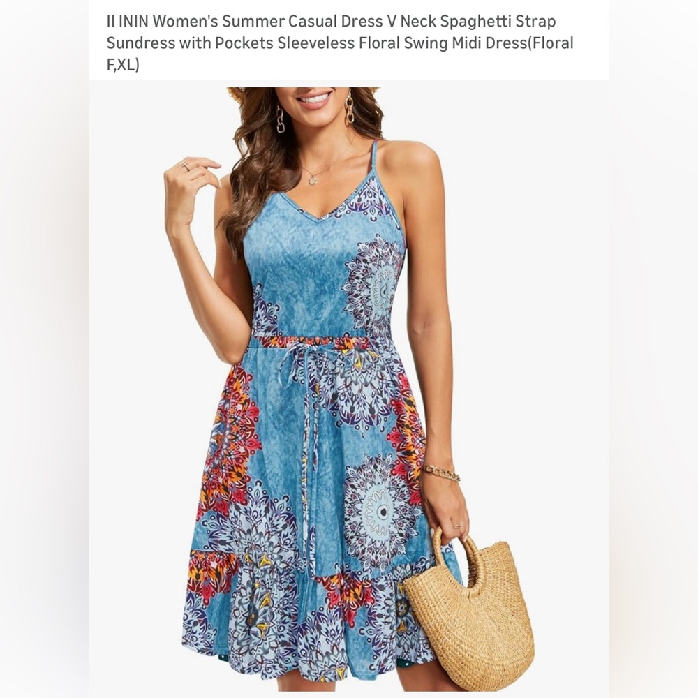 S10 Blue Floral Sundress